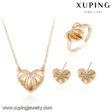 64041 Xuping simple design Jewelry 18K Gold Plated Fashion Jewelry Sets With 3 Pieces